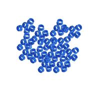 FUTUREORYY Bague De Patte De Pigeon 10mm sans Marquage Ouverture Anneaux Plastiques Bleu Foncé 100 Pièces Identification Oiseaux Petit Élevage
