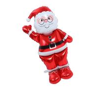 FUTUREORYY Ballon Père Noël Joyeux Décorations De Noël à L'extérieur Grille Ups Doux En Salle Fête Clause Décorer Première Intérieur Rouge Film D'aluminium