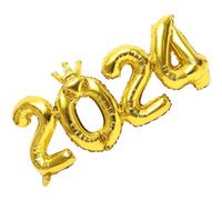 FUTUREORYY Ballons Chiffres 2024 Aluminium Doré, Décoration Fête du Nouvel An, Accessoires Décoration Évènementielle, Grand Format, Usage Intérieur et Extérieur, Lot