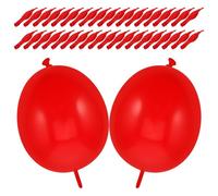 FUTUREORYY Ballons d'Anniversaire Rouges en Latex avec Queue Articulée 6 Pouces Lot de 100 Ballons pour Fête des Pères et Décoration Festive Adaptés Mariage et Anniversaires