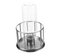 FUTUREORYY Bassin d'alimentation pour Tortues Acier Inoxydable, Bol d'eau Compact pour Reptile, Mangeoire Multifonction Mini Taille, Abreuvoir Anti-éclaboussures pour Terrarium, Animaux Domestiques