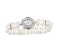 FUTUREORYY Bijoux Bracelet de Perles Montre minnowxy Réginald montée en Or Alliage Blanche