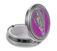 FUTUREORYY Boîte à Bijoux pour Chapelet Métal Organisateur Rond de Perles Catholiques Coffret Cadeau Spirituel avec Motif Saint Benoît et Vierge Rangement Élégant pour Accessoires de Prière