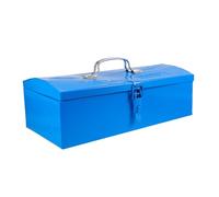 FUTUREORYY Boîte à Outils Métal Robuste avec Haute Capacité de Charge Coffret de Rangement Portable pour Garage et Atelier Organisateur pour Tournevis Clés et Outils Mécaniques Bleu