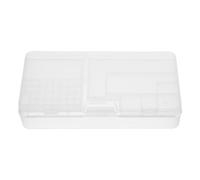 FUTUREORYY Boîte à Vis Double Couche Transparente Boîte de Rangement Rectangulaire Compacte pour Téléphone et Outils Organisation Claire et Empilable