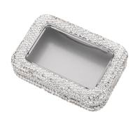 FUTUREORYY Boîte de Rangement pour Médiators Tôle Étain à Strass Étui Portable Anti-poussière avec Fenêtre Transparente Support Affichage pour Guitare Électrique Acoustique et Basse