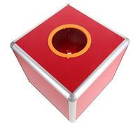 FUTUREORYY Boîte de Tirage Transparente avec Capacité Importante Boîte de Loterie avec Boules Rouges Rangement Polyvalent pour Fêtes et Collectes pour Tirage Au Sort