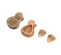 FUTUREORYY Boîte Médiators Guitare Bois Rangement Pratique pour Médiators Design Élégant et Surface Polie pour Amateurs et Musiciens