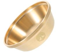 FUTUREORYY Bol Décoratif en Laiton 9 CM Bol de Prospérité Rituels Gravures Artistiques pour Offrandes d'Eau et Décoration Intérieure Cérémonielle