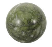FUTUREORYY Boule de Cristal en Jade Naturel Poli 5-6 Cm, Sphère Décorative Feng Shui Verte pour Bureau et Maison, Ornement Apaisant en Pierre Sphérique, Objet Cristal pour Équilibre