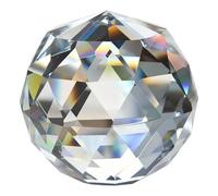 FUTUREORYY Boule Prismatique en Verre Facetté 7 CM, Attrape-Soleil Créateur D’Arc-en-Ciel pour Fenêtres, Décoration Maison, Table et Jardin, Boule Décorative Transparente Multifacettes