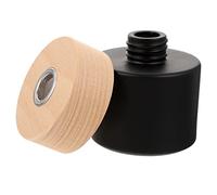 FUTUREORYY Bouteille Diffuseur Cylindrique Noire Mate avec Bouchon Flacon Verre Rechargeable pour Bâtonnets Daromathérapie Support de Bureau Décoratif pour Salon et Chambre