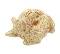 FUTUREORYY Bouton de Meuble en Laiton Forme Renard, Poignée Unique Vintage pour Tiroirs et Placards, Finition Originale Laiton Naturel, Accessoire Décoratif pour Armoire et Commode,