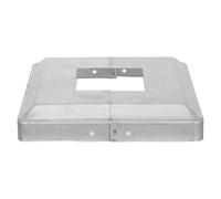 FUTUREORYY Cache-poteau Carré en Métal Fendu 8 Cm Diamètre Intérieur, Sabot de Rambarde de Terrasse Résistant aux Intempéries, Base de Poteau Décorative pour Garde-corps Extérieur