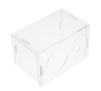 FUTUREORYY Cachette Transparente en Acrylique Maison Moderne de Boîte, Habitat Naturel Intérieur et Extérieur pour Hamster et Gerbille pour Petits Animaux de Compagnie
