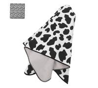 FUTUREORYY Cat Grooming Wrap with Cow Pattern Soft Breathable Anti-Scratch Blanket for Nail Trimming and Medication Feeding Secure Swaddle for Kitten Care