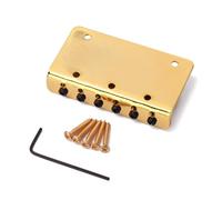 FUTUREORYY Chevalet Cordes Fixe Doré pour Guitare et Ukulélé Plaque de Tension Pontets et Faciles à