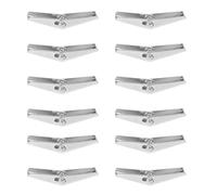 FUTUREORYY Cheville à Bascule M3 en Fer Galvanisé, Lot de 12, Fixation Murale Ailettes pour Cloisons Creuses, Installation Facile pour Plaques de Plâtre Lourdes, Usage Bricolage et Suspendre