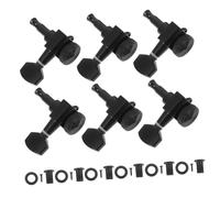 FUTUREORYY Chevilles de Guitare Verrouillables Alliage Accordeurs Entièrement Fermés Kit Noir pour Guitare Électrique de Blocage Personnalisée pour et Longue Durée
