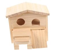 FUTUREORYY Chinchilla Cage Hamster House Bois Double Niveau Petite Cabane pour Petits Animaux avec Plateforme pour Hamster et Lapin Maison et Facile à Nettoyer