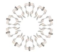 FUTUREORYY Clips de Serrage en Verre Inoxydable 10 Pièces Vis et Écrous, Kit Fixation pour Couvercles de Puits de Lumière, Pinces de Retenue pour Fenêtres Anti-tempête, Matériel de Fixation