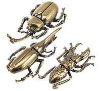 FUTUREORYY Coccinelle Decoration en Métal Or, Statues d'animaux en Métal de Scarabée, Décor Solide et Polyvalent pour Bureau et Diverses Occasions