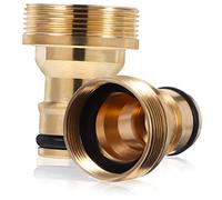 FUTUREORYY Connecteur De Robinet en Cuivre 2 Pièces, Adaptateur De Tuyau D'arrosage pour Jardin, Raccord Rapide Compatible Robinet Mitigeur, Usage Domestique Extérieur