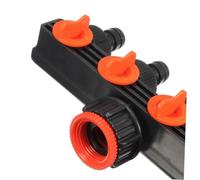 FUTUREORYY Connecteur de Tuyau Jardin Voies Plastique avec Vanne Quart de Tour Répartiteur Noir et Orange Compatible Arrosage Automatique et Tuyaux Darrosage