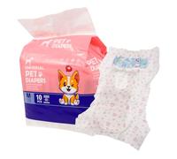 FUTUREORYY Couches Jetables Coton pour Chiennes Femelles Protection Contre Les Fuites avec Barrière Étanche Super Absorbantes pour Chaleurs et Incontinence Pantalons Hygiéniques Pratiques et