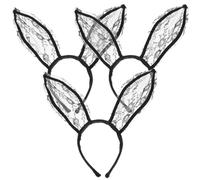FUTUREORYY Créoles à cheveux Party Rabbit Jolis anneaux à cheveux en forme d'oreilles d'animaux Accessoire pour cheveux de fête 3 pièces pour filles et familles