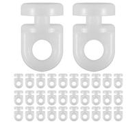 FUTUREORYY Crochets Coulissants pour Rail de Rideau 200 Pcs en Plastique Blanc Glisseurs Silencieux et Compatibles Accessoires Polyvalents pour Rideaux Salon Chambre et Camping-Car