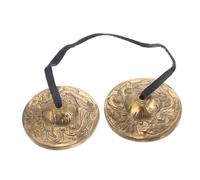 FUTUREORYY Cymbales à Doigts Cuivre pour Danse Du Ventre Petites Cymbales de Pratique Instrument de Percussion Métallique Accessoire pour Musique Traditionnelle et Rituels