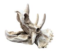 FUTUREORYY Décoration Aquarium en Résine de Crâne de Dinosaure Modèle de Squelette Artificiel Cachette et Abri pour Crevettes Ornement sous-Marin Solide pour Aquarium