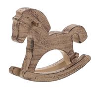 FUTUREORYY Décoration Cheval à Bascule Bois Sculpté Ornement de Table Compact pour Bureau et Maison Statuette Vintage pour Chambre et Salon