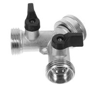 FUTUREORYY Double Raccord Tuyau Arrosage Y avec Robinet de Contrôle Adaptateur et Léger pour Jardin Régulateur de Pression Pratique Compatible Raccords Rapides