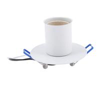FUTUREORYY Douille de Lampe E27 en Céramique Blanche 8 Cm, Support Plafonnier Encastré, Prise de Lumière Compatible Ampoules Standard, Accessoire Bricolage Éclairage Chambre, Lot Unique