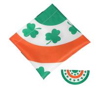 FUTUREORYY Drapeau De Saint-patrick Tissu Avec Fanion à Moitié Décoration Shamrock Pour Célébrations Intérieures Et Extérieures Irlande