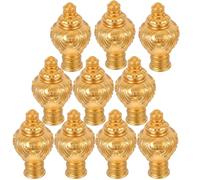 FUTUREORYY Embouts décoratifs en Plastique doré 10 unités pour Barre pour Rideaux 26-28mm, Montage Facile avec Maintien sûr, Design Vintage et Simple pour Salon et Salle à Manger