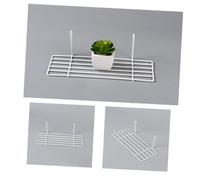 FUTUREORYY Étagère Murale Fil Métallique Blanche Rangement Suspendu Pratique pour Chambre Organiseur de Stockage Empilable pour Cuisine et Salle de Bain
