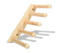 FUTUREORYY Étagères à Chat en Bois Naturel Antidérapantes, Marches Murales 5 Échelons 22 Cm, Mobilier Mural D'intérieur pour Chats Domestiques et Espaces de Jeu