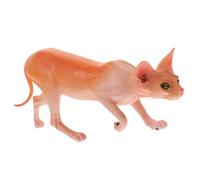 FUTUREORYY Figurine Chat sans Poils Réaliste Plastique Décorative pour Bureau et Intérieur Éducatif Modèle Animal Décoratif