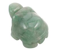 FUTUREORYY Figurine Tortue Miniature en Aventurine Vert Clair Symbolisant la Longévité et Attirant la Richesse, Sculpture Élégante pour Petits Espaces et Bureaux