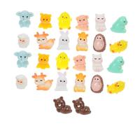 FUTUREORYY Figurines d'animaux Miniatures en Résine, Micro Décors de Ferme pour Jardin ou Bureau, Kit DIY 26 Pièces, Haute Fidélité, sans Entretien