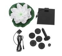 FUTUREORYY Fontaine Solaire Extérieure à Fleur de Lotus Artificielle pour Bassin Jardin Pompe Solaire Pratique et Bain Oiseaux Décoratif pour Patios et