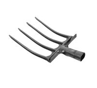 FUTUREORYY Fourche à Main en Acier 4 Dents pour Jardinage Agricole, Ameublir Sol et Préparer Terrain, Outil Robuste Polyvalent pour Travaux Agricoles, Compatible Jardinière et Champ