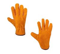 FUTUREORYY Gants de Soudure de Vache Épais Résistants Chaleur Lusure Isolation Thermique Renforcée pour Soudeur et Électricien Doublure Chaude pour Protection Longue Durée