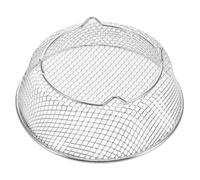 FUTUREORYY Grille Ronde INOX pour Friteuse à Air Chaud Et Four Électrique, Support Vertical 155 Mm, Accessoire Cuisson Barbecue Suspendu pour Brochettes, Panier Empilable Multifonction