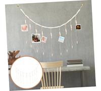 FUTUREORYY Guirlande de Perles avec Clips pour Photos Décoration Murale Romantique pour Chambre et Salon Support Suspendu pour Affichage de Photos et Notes Cadeau Maison et Fête