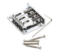 FUTUREORYY Guitar Bridge Saddle For Strings Electric Guitar Metal Stainless Steel Replacement With Studs Smooth Polished Surface Lightweight And