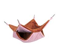FUTUREORYY Hamac Suspendu pour Écureuil Double Couche Nid Chaud Peluche pour Dormir Fournitures pour Animaux De Compagnie Rose Hamac De Couchage pour Écureuil